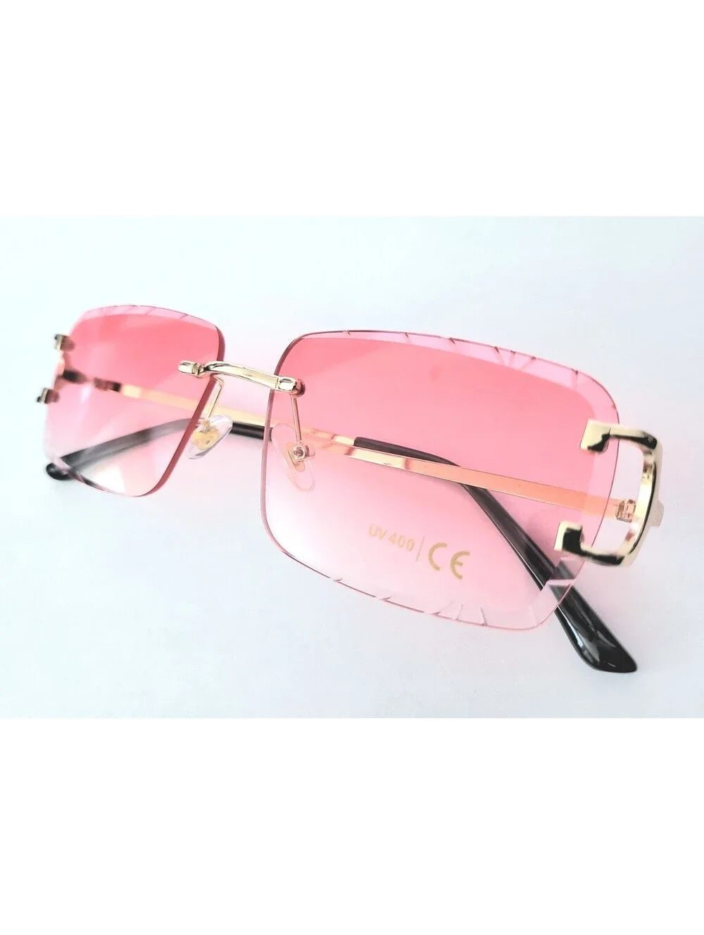 Piccadilly Pink Gradient C Diamond Cut Designer Sunglasses